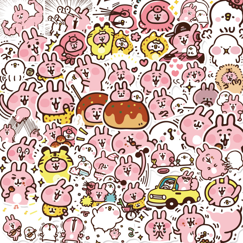 KANAHEI สติ๊กเกอร์ลายการ์ตูนญี่ปุ่นน่ารักกันน้ํา 50 ชิ้น