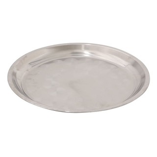 🔥The Best!! ถาดเสิร์ฟโลหะ ทรงกลม ขนาด 35 ซม. Round Metal Tray 35 cm.