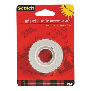 สก๊อตช์ เทปโฟมกาวสองหน้า #111 แพ็ค 2 ม้วน1013463M Foam Tape#111 21 mm x2M 2 Pcs/Pack