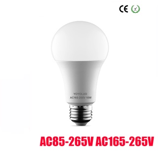 หลอดไฟ LED AC220V E27 E27 6W 9W 12W 15W 18W 110V สีขาวอบอุ่น