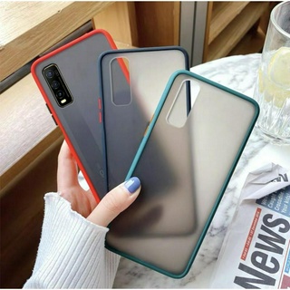 ส่งจากไทย เคสมือถือVivo Y12S กันรอย กันกระแทก TPU Case  เคสกันกระแทก ปุ่มสีผิวด้าน ขอบนิ่มหลังแข็ง เคสวีโว่