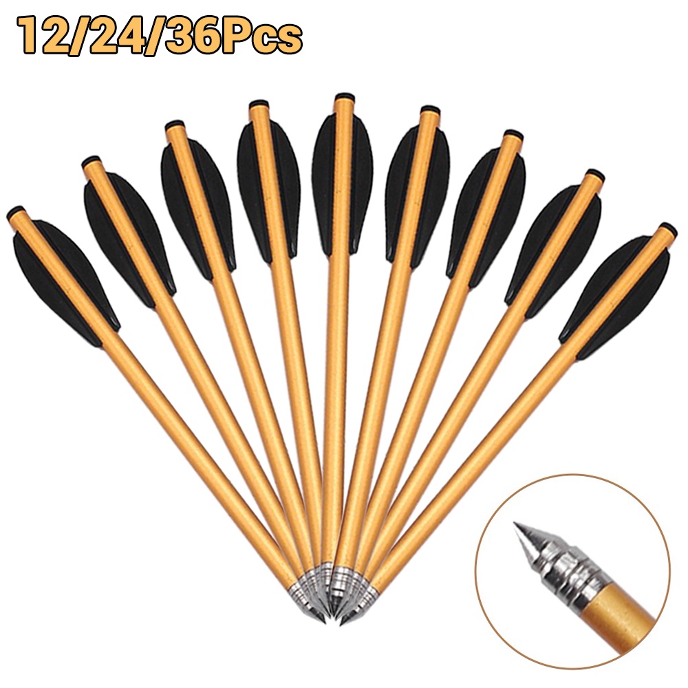 122436pcs Archery Arrow 63 Inch Broadheads Flecha For 5080lb Crossbow Pistol Accurate Arrows 9289