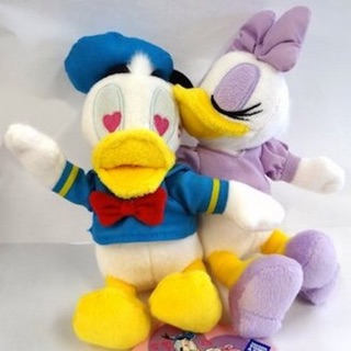 แท้ 100% จากญี่ปุ่น ตุ๊กตา โดนัลด์ ดั๊ก &amp; เดซี่ ดั๊ก Disney Donald Duck and Daisy Duck Kiss Series Pair Plush Doll