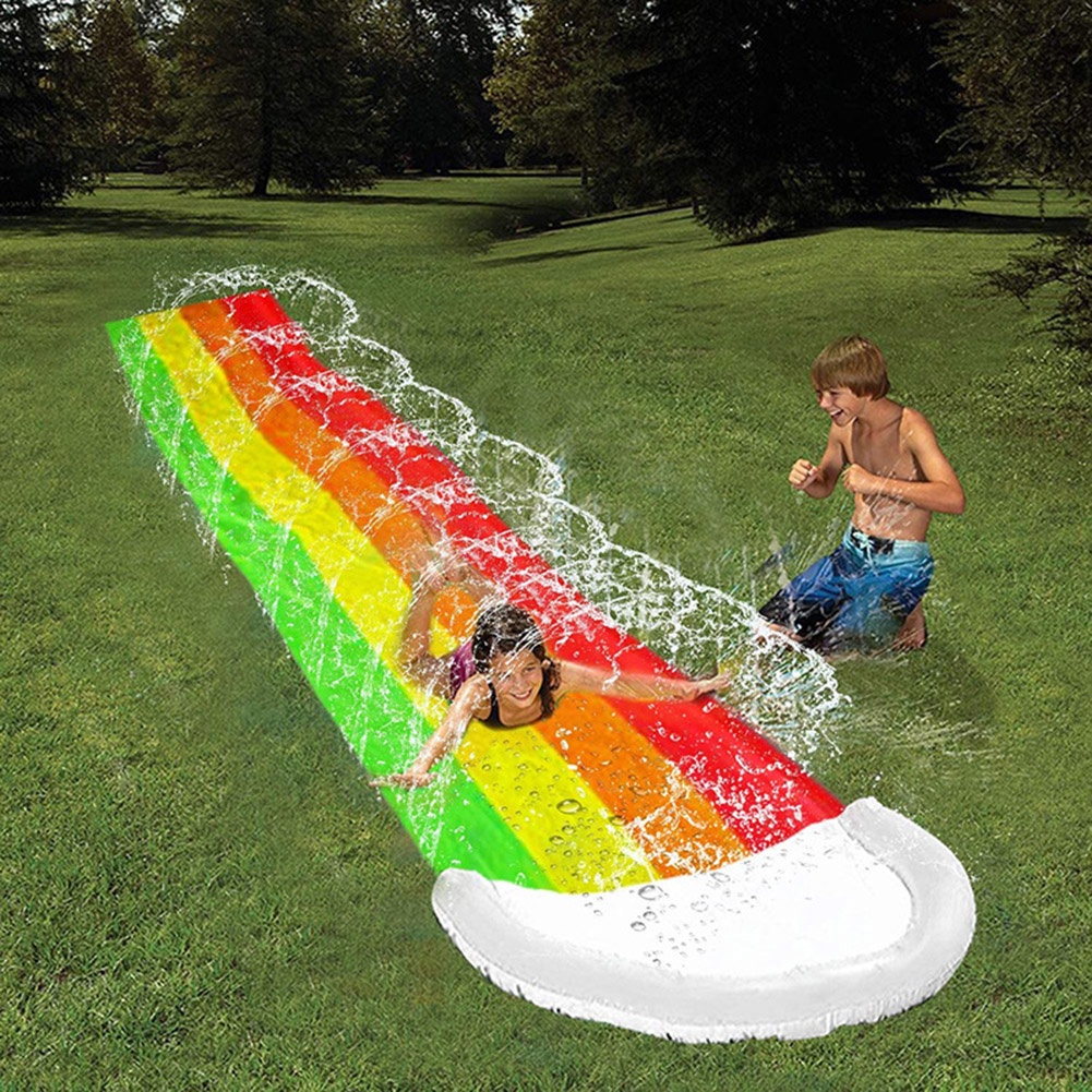 สระว่ายน้ำสไลเดอร์สนามหญ้าแสนสนุก Water Slide Pools Inflatable