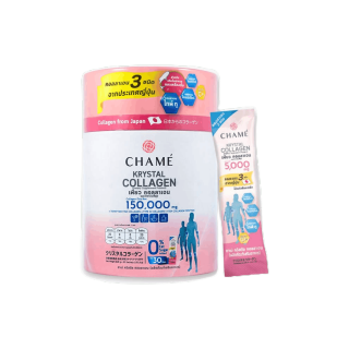 [มี อย.] Chame Krystal Collagen ผลิตภัณฑ์เสริมอาหาร ชาเม่ คริสตัล คอลลาเจน (30 ซอง) 1 กล่อง