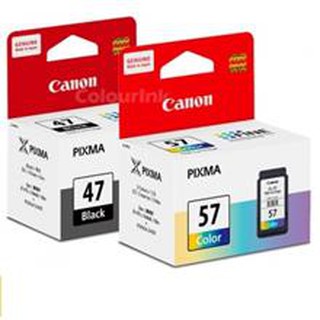 ตลับหมึกคู่ 47bk+57col For Canon : Pixma E400 / E410 / E480 / E4270