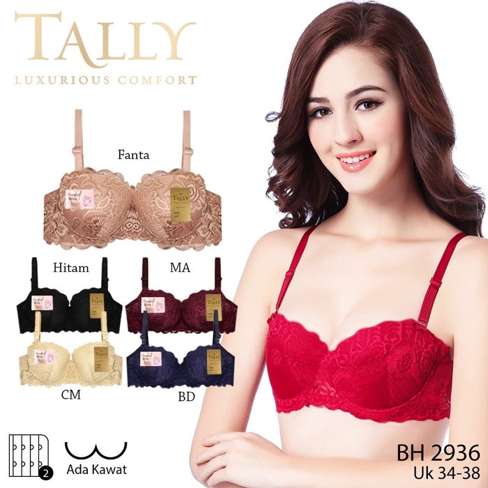 TALLY BRA BH 2936 I BRA 1/2 CUP B | THIN FOAM I WIRED I SIZE 34-38
