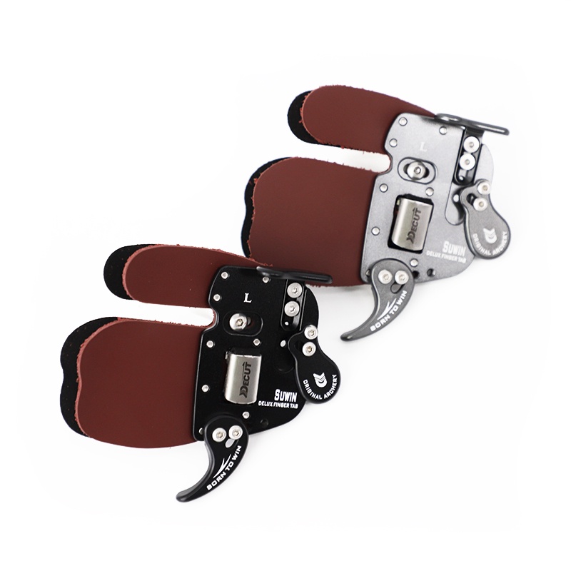 Decut Suwin Delux Finger Tab Finger Guard Original Archery อุปกรณ์ยิงธนูล่าสัตว์กลางแจ้ง สําหรับมือซ
