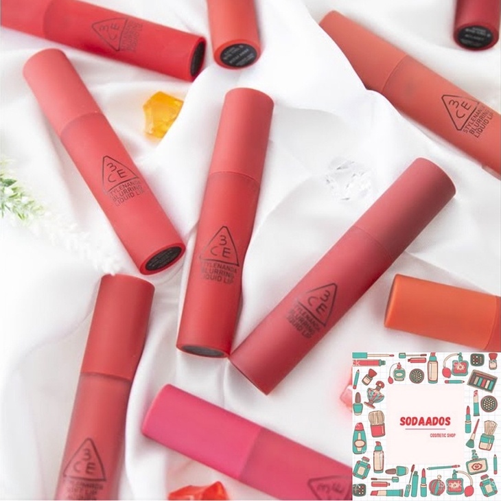 3CE Blurring Liquid Lip 5.5g (Claret, Delicate Soul, Start Now, Pull Off, Nude Scene, So Over, Bearberry, Chapter Pink)
