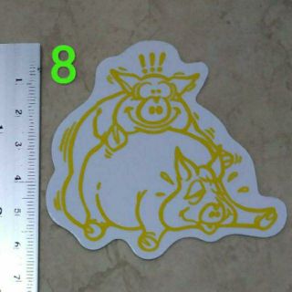 สติ๊กเกอร์แต่งรถ ขนาด7x7cm. หมูน่ารัก 🐷🐖