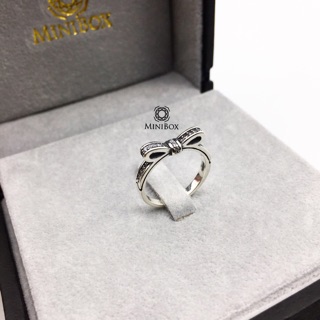 แหวนเงินแท้ Bow Silver Ring