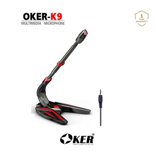 ไมโครโฟน OKER รุ่น K9 Multimedia Microphone ไมโครโฟน 3.5 มม.