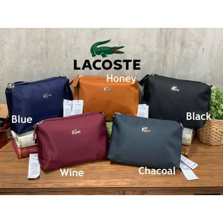 ใหม่💕 Lacoste Twin Zip Crossbody Bag กระเป๋าสะพายข้างทรงครอสบอดีร์ คอลเลคชั่นสำหรับคุณผู้หญิงในสไตล์ลำลอง