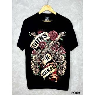 Gnrเสื้อยืดสีดำสกรีนลายFC259