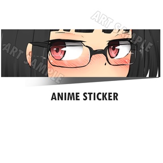 Anime สติ๊กเกอร์ 2 ชิ้น สาวแว่น SNA013 สติกเกอร์ ติดรถ อนิเมะ Sticker สติ๊กเกอร์อนิเมะ Anime Sticker