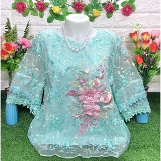 เสื้อออกงานผ้าแก้ว ไซส์ใหญ่ รอบอกตั้งแต่42-56