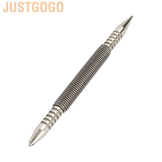 Justgogo Dual Head Center Punch Spring Carbon Steel Compact Hammerless US