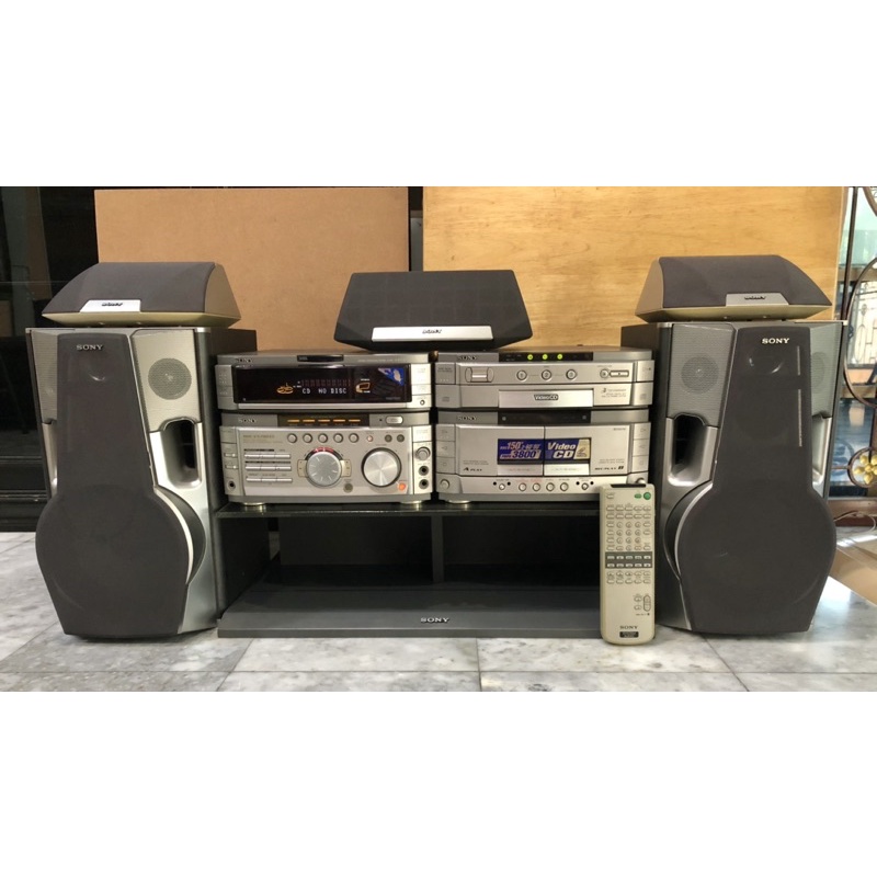 ขาย เครื่องเสียง SONY MHC-VX700AV ลำโพงครบชุด มือสอง สภาพสวยมาก พร้อมแท่นวาง