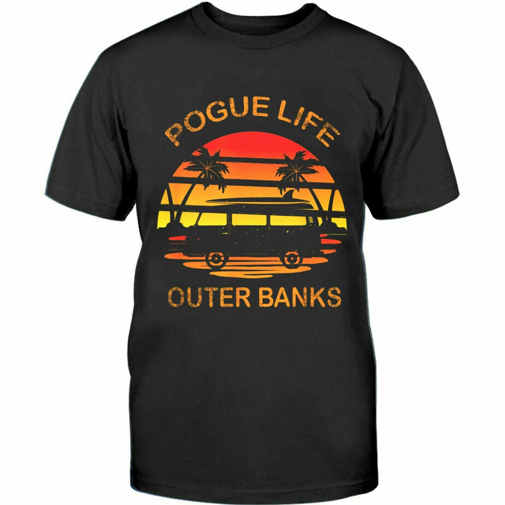 Pogue Life Outer Banks Hippie Bus เสื้อยืดตลก Outer Banks วันหยุดฤดูร้อน