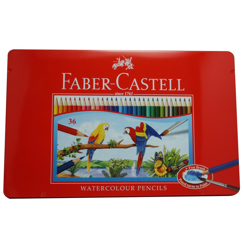 Faber Castell -สีไม้ระบายน้ำ 36 สี กล่องเหล็ก