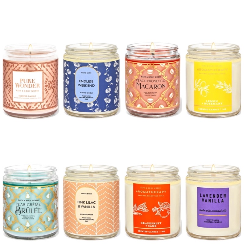 แท้💯% [เช็คใบเสร็จได้] Bath & Body Works 1-Wick Candle เทียน เทียนหอม