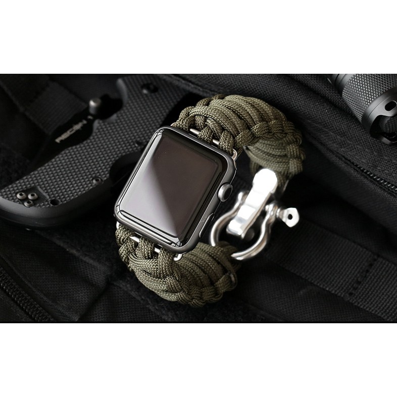 สายนาฬิกา applewatch Series 6 5 4 3 2 1 SE applewatch band 44MM 40MM 42MM 38MM Nylon Paracord for iWatch สายนาฬิกา smartwatch