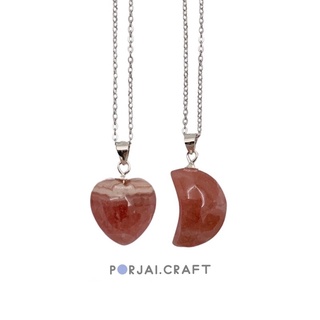 Rhodochrosite necklace สร้อยคอโรโดโคไซต์