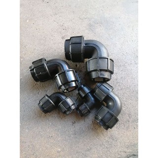 ข้องอสวมอัด 90°HDPE  สำหรับท่อPE (Elbow) 20-50มม.