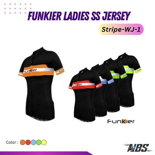 เสื้อปั่นจักรยาน Funkier Ladies SS Jersey Stripe-WJ-1