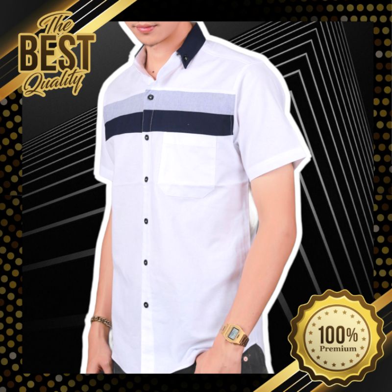รหัส F032 เสื้อเชิ้ตแขนสั้นคุณภาพคุ้มราคา เสื้อใส่งานแต่ง เสื้อใส่เที่ยว