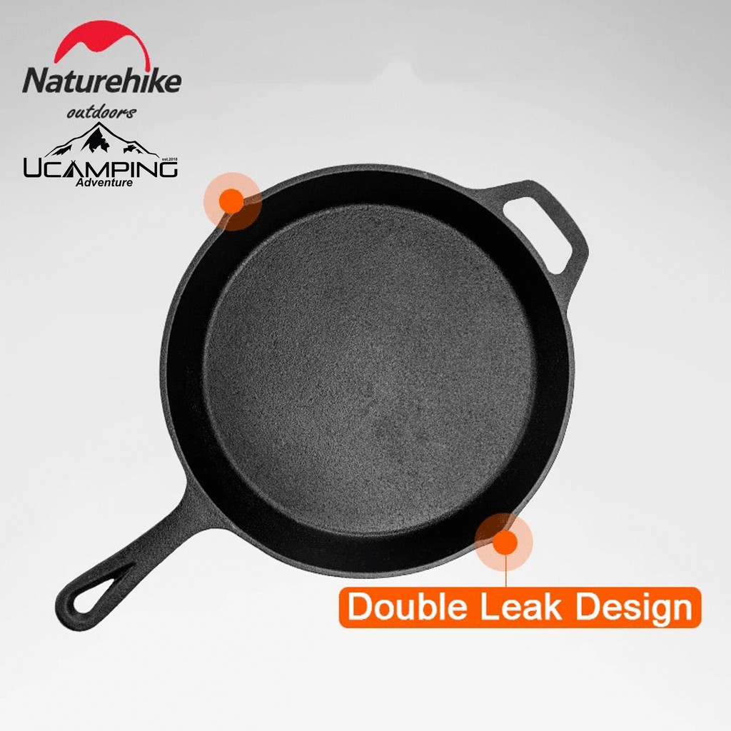 กะทะ เหล็ก Naturehike ขนาด 10 inch cast iron frying pan (รับประกันของแท้ศูนย์ไทย)