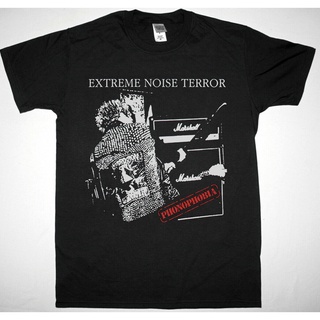 T-shirt  Cooler Extreme Noise Terror fonophobia Extreme เสื้อยืดลําลองแฟชั่นสําหรับผู้ชาย แขนสั้น พิมพ์ลายโลหะS-5XL