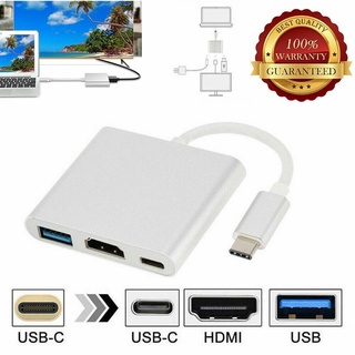 3 in 1 หรือ Macbook / แบบสากล Type-C โทรศัพท์ USB 3.1 Type C เป็น USB-C 4K HDMI USB 3.0 ฮับ อะแดปเตอร์ สายชาร์จ