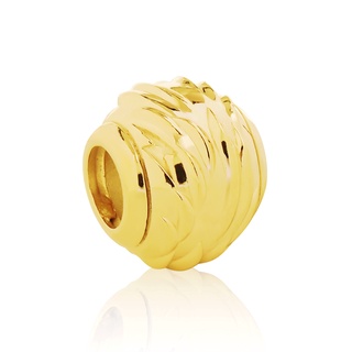 ake ake Eagle Wing Ball Bead - 24 Karat Gold บีดส์ประคำเงินแท้ 925 สไตล์ยุโรป ลายบอลปีกนกอินทรีเทพซุส ชุบทองคำแท้