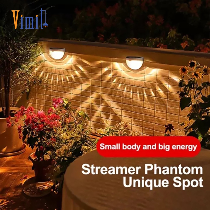 【ซื้อ 1 แถมของขวัญฟรี】Vimite Led โซล่าเซลล์สวน Solar Light โคมไฟผนังนอก Sensor ไฟถนนโซล่าเซล โคมไฟติ