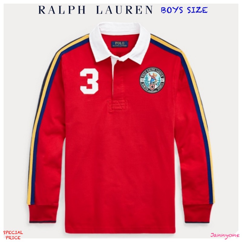 RALPH LAUREN POLO BEAR COTTON JERSEY RUGBY ( BOYS SIZE 8-20 YEARS )