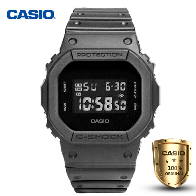 นาฬิกา casio นาฬิกาโทรศัพท์ Casio G-Shock นาฬิกาข้อมือผู้ชาย สายเรซิ่น รุ่น DW-5600BB-1 - สีดำ