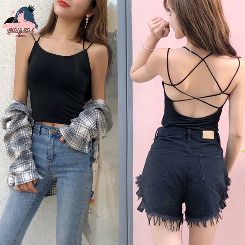 Girlybra สายเดี่ยว ทอบบรา เสื้อกล้าม มีฟองน้ำ ไร้โครง ไร้ขอบ ชุดชั้นใน ผู้หญิง เซ็กซี่ ใส่สบายมาก