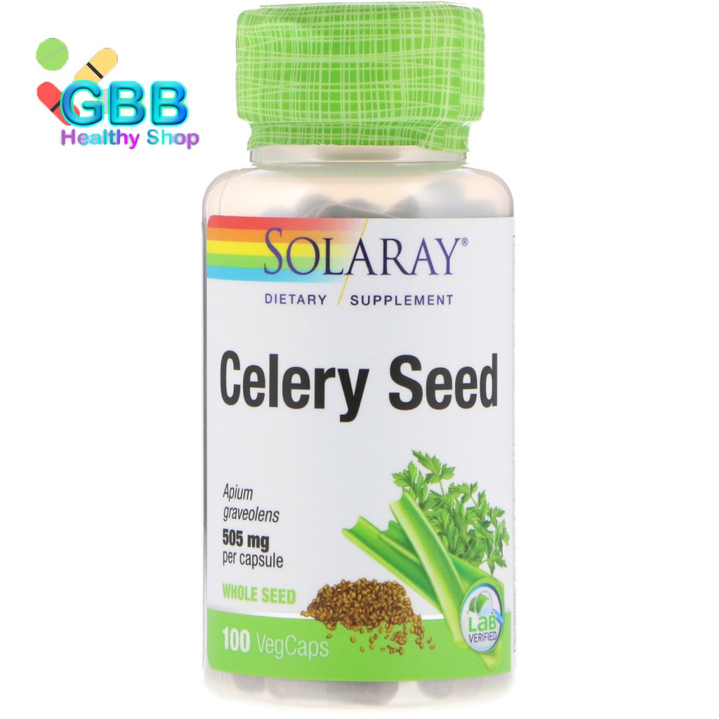 Solaray Celery Seed 505 mg 100 VegCaps คื่นช่ายฝรั่ง 100 เม็ด