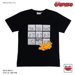 ผ้าฝ้าย 100%แตงโม (SUIKA) - เสื้อยืดคอกลม ลายการ์ฟิ์9ช่อง (GF.O-050)S-3XL