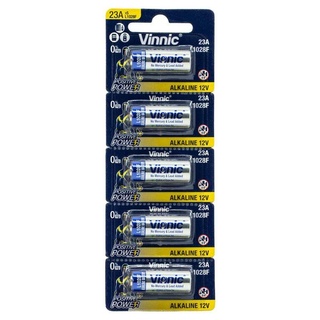 ถ่านรีโมท Vinnic 23A 12V ของใหม่ ของแท้ เทียบเบอร์ 23A ,LRV08, A23, A23S, L1028