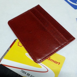 card holder burgady red ช่องใส่การ์ดหนังวัวฟาดแท้