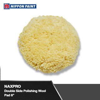 Naxpro Double Side Polishing Wool Pad 8  ขนแกะละเอียด สำหรับขัดรถยนต์ ฟรี Adapter