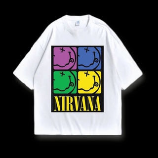 เสื้อยืดพรีเมี่ยม ลายวง NIRVANA สไตล์วินเทจ สําหรับผู้ชาย และผู้หญิงเสื้อยืด