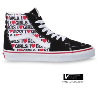 VANS SK8HI I HEART BLACK TRUE WHITE SNEAKERS สินค้ามีประกันแท้