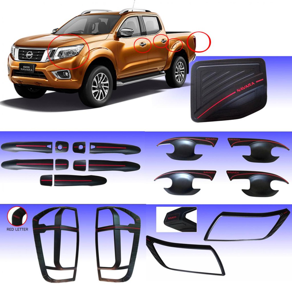 ชุดแต่ง นาวารา ชุดครอบทั้งคัน นิสสัน นาวาร่า NISSAN NAVARA NP300สีดำ 15-19