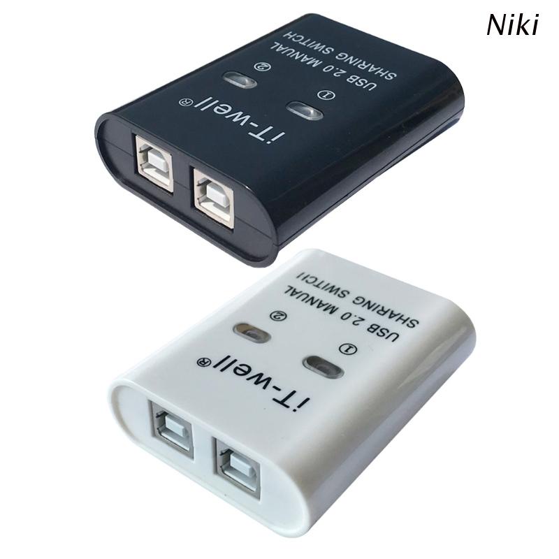 Niki Usb อุปกรณ์แปลงสวิทช์เครื่องพิมพ์ 2 In1 Out Printer Sharing Switch Kvm Converter สําหรับเครื่องพิมพ์