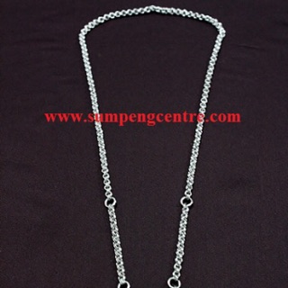 สร้อยสแตนเลสห่วงคู่เบอร์090- 26นิ้ว 5องค์(ครึ่งโหล) Double ring stainless necklace no.090 -26 inches 5 rings(half dozen)