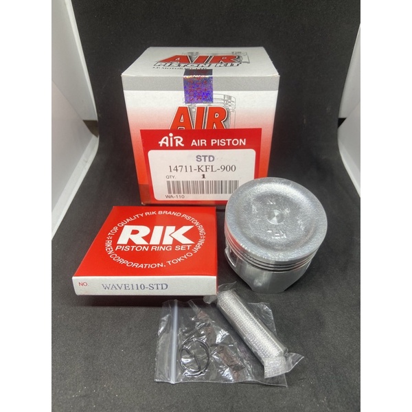 ลูกสูบเวฟ100,110,HONDA.WAVE100,110,โค๊ดเสื้อสูบKFM-KFL,AIRมาพร้อมแหวนสูบสลักกิ๊ฟล็อค🎉🎉สินค้าคุณภาพ🎉🎉