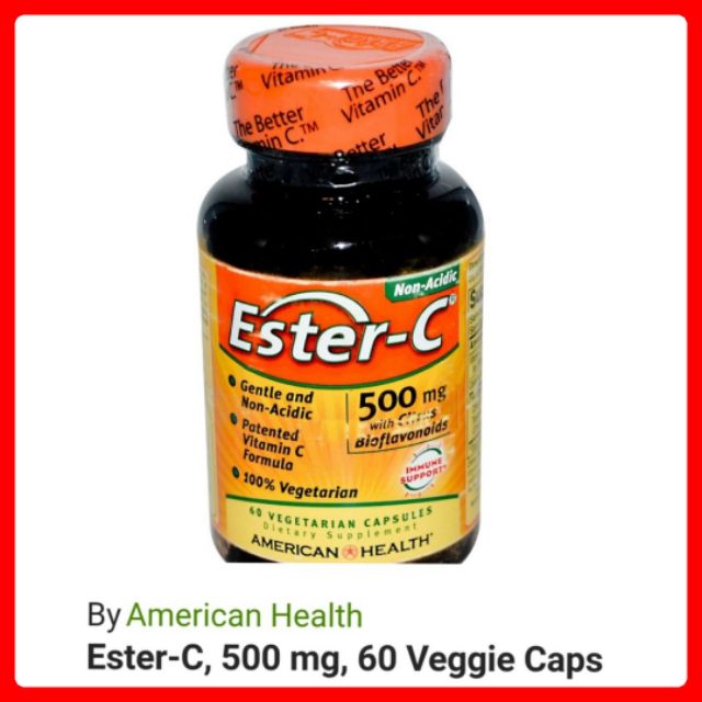 American Health Ester Vitamin C วิตามินซี​ 500​mg​ 60​ เม็ด